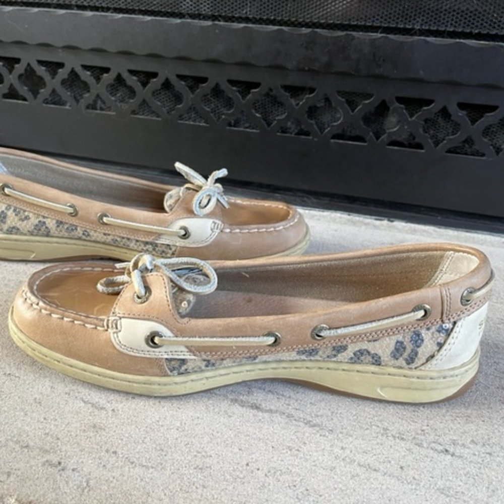 Sperry Top-SidersAngelfish Leopard Sequin Slip-on Boat Shoe. Size 9 Super Fun!